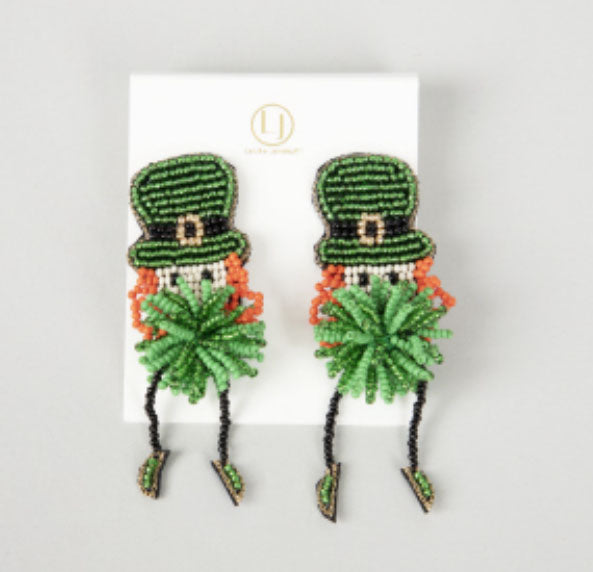 Green Leprechaun Earrings