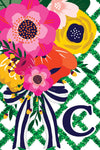 Floral Lattice MONOGRAM FLAG
