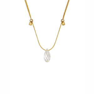 &Livy Silver Shade On Gold Hyevibe Crystal Slider Necklace
