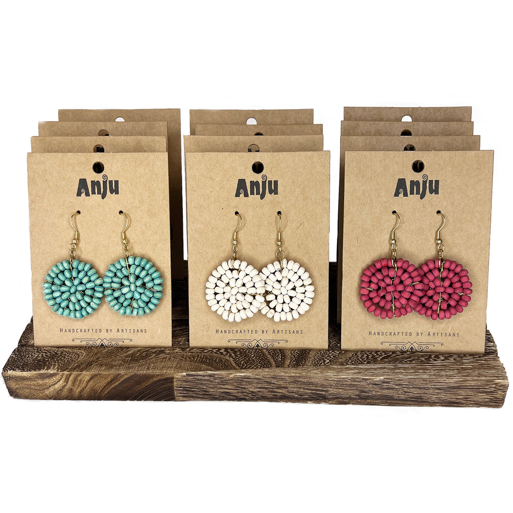 Anju Chromatic Hues Wood Earrings