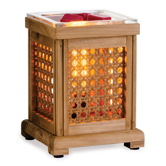Wood & Cane Vintage Style Bulb Candle Warmer