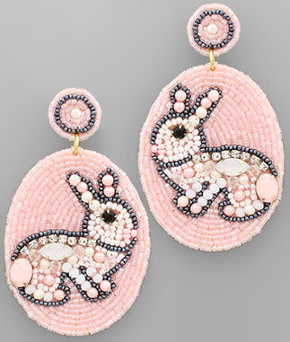 Elegant Bunny Pink Earrings