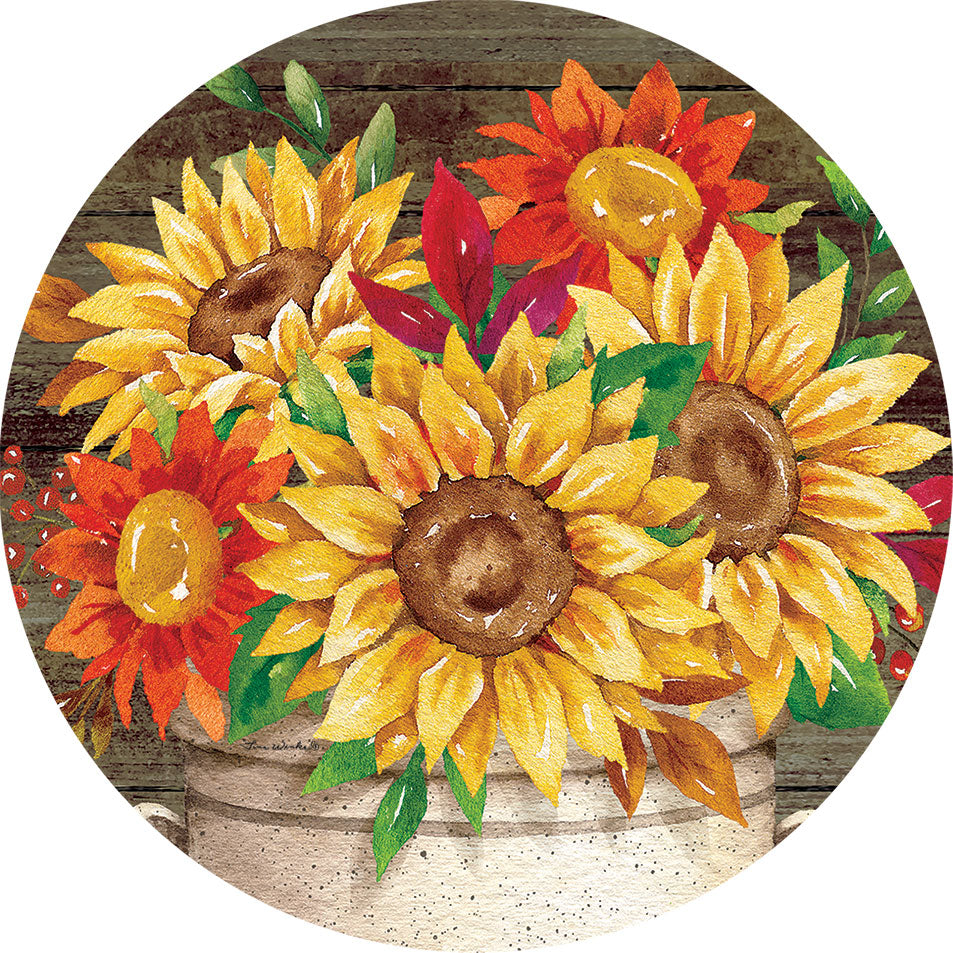 Sunflower Crock Accent Magnet