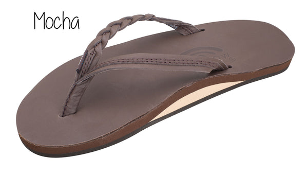 Flirty Braidy Ladies Rainbow Sandals Classic Mocha PB J Archdale