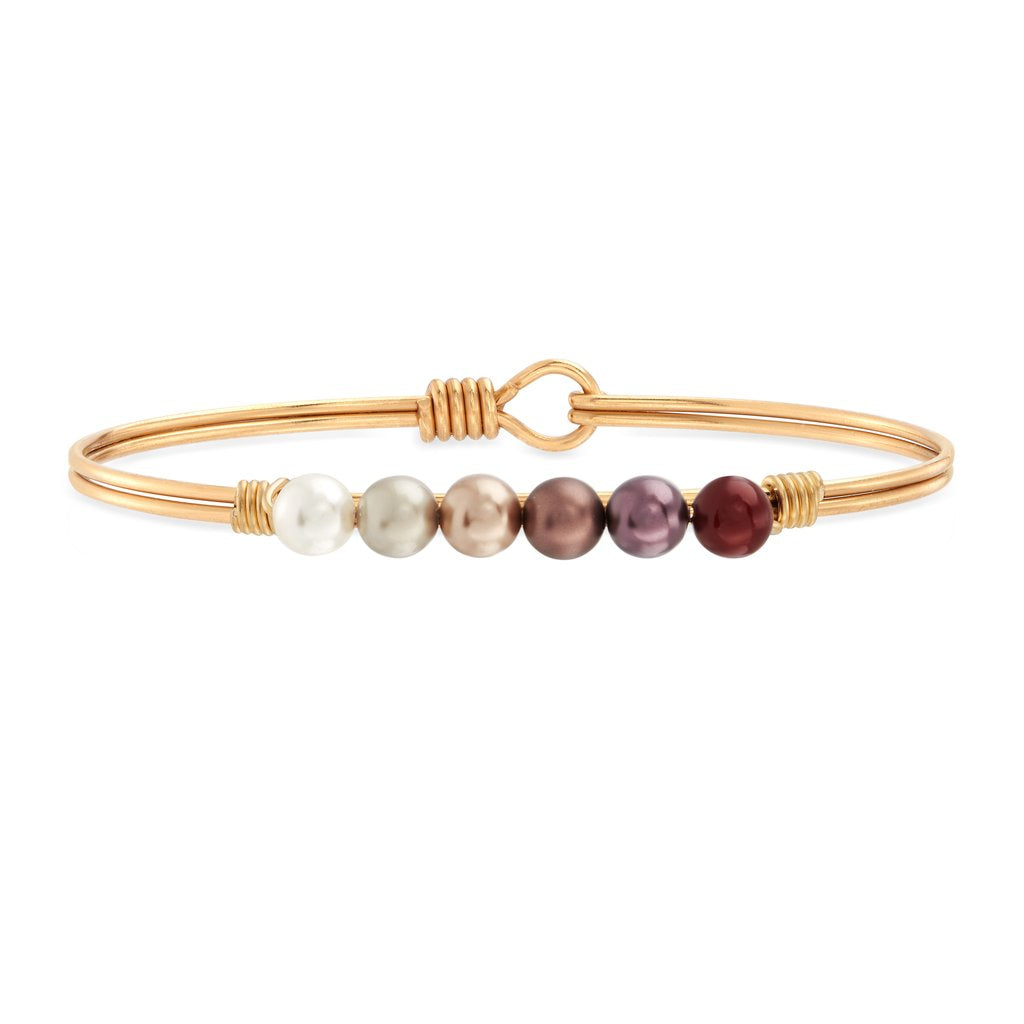 Luca + Danni Crystal Pearl Bangle in Fall Ombre Bracelet