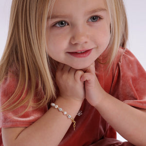 Charlotte 14K Gold Plated Freshwater Pearl Baby Bracelet