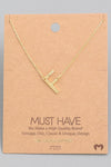 Must Have Petite Sideways Initial Necklace - Gold