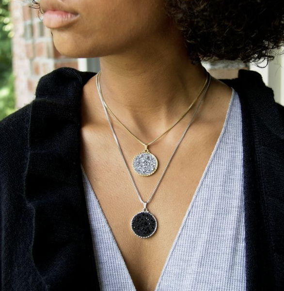 Luca Danni Metallic Kelsey Statement Gold Necklace