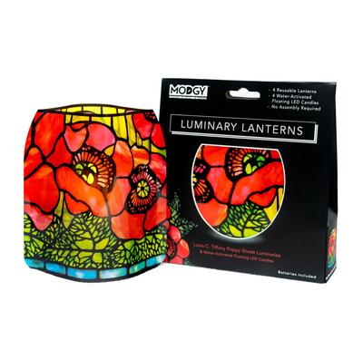 Louis C. Tiffany Poppies Modgy Luminary Set