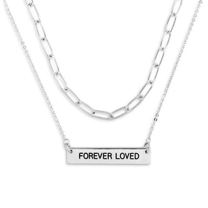 Loving Memories Silver Layer Necklace