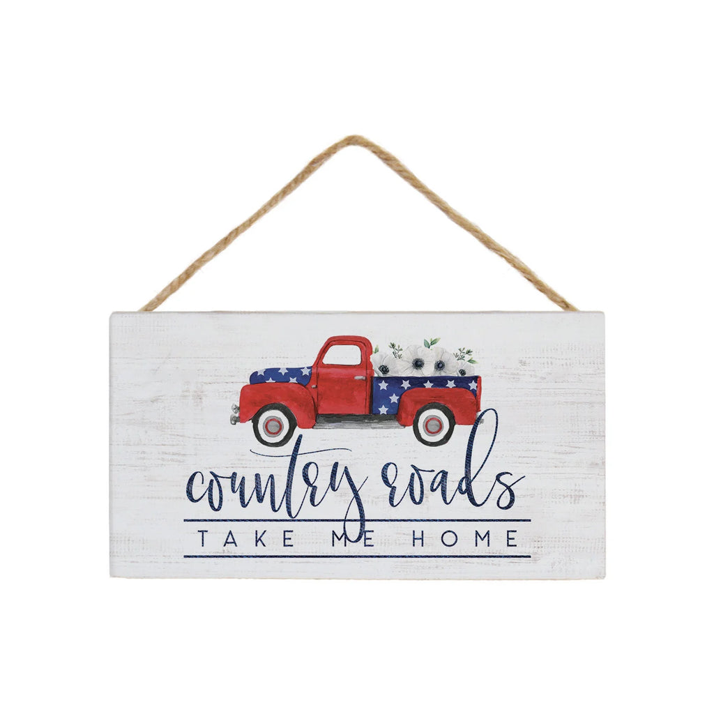 Country Roads Petite Hanging Sign