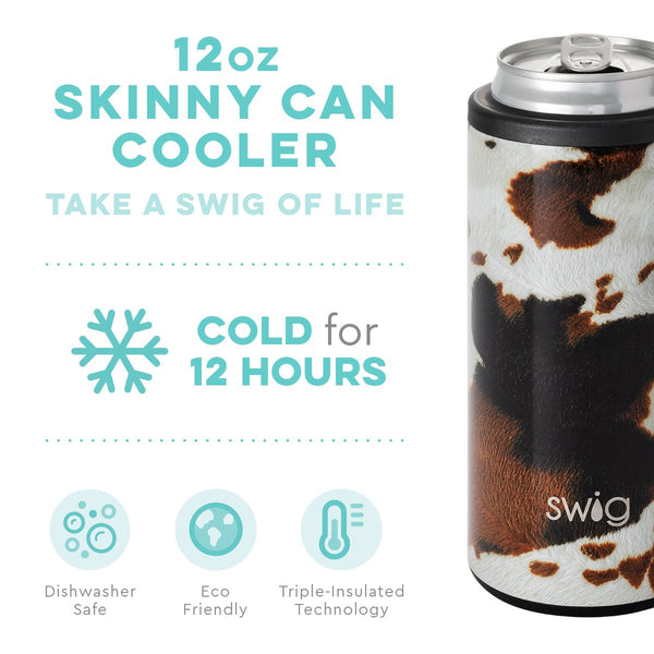 Swig 12 oz Skinny Can Cooler Swirled Peace