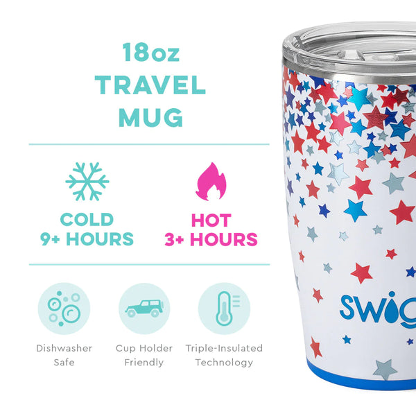 Swig Life 18oz Travel Mug  Insulated Stainless Steel Tumbler with