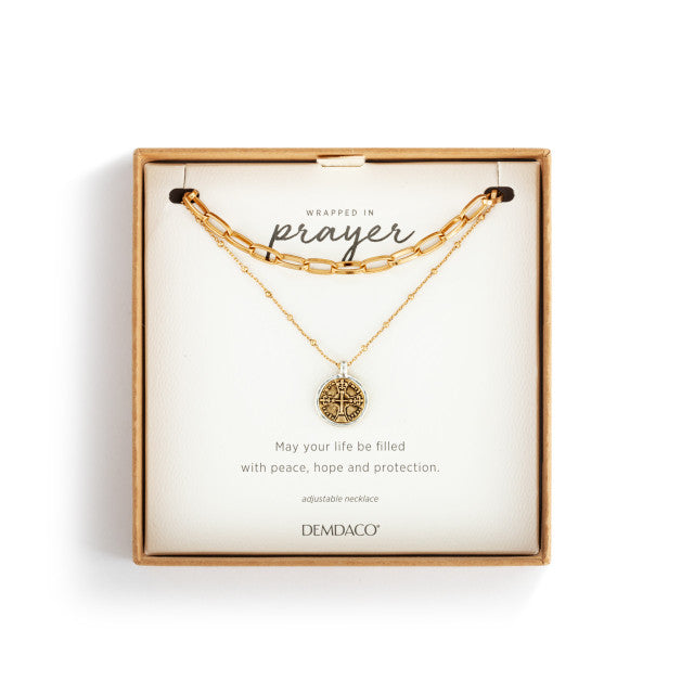 Wrapped in Prayer Gold Layer Necklace