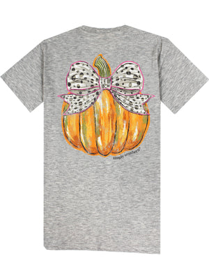Bow Pumpkin Short Sleeves Simply Southern Tee