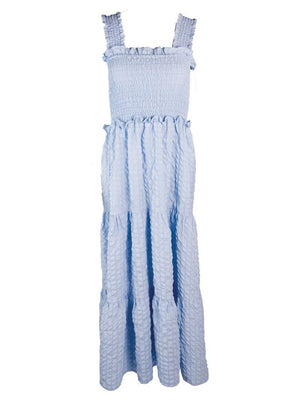 Light Blue Textured Simply Southern Maxi Dress