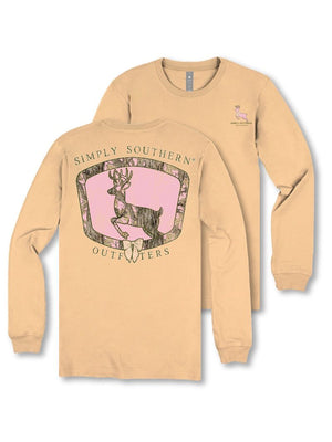 Camo Deer Long Sleeves Simply Southern Tee