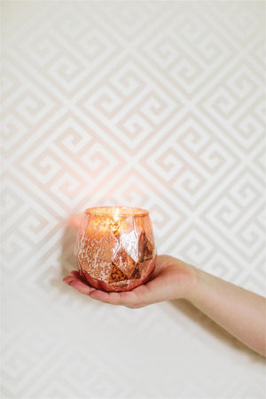 Sweet Grace Copper-Toned Mercury Glass Candle Collection #011