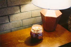 Sweet Grace Copper-Toned Mercury Glass Candle Collection #011