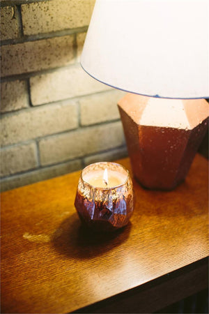 Sweet Grace Copper-Toned Mercury Glass Candle Collection #011