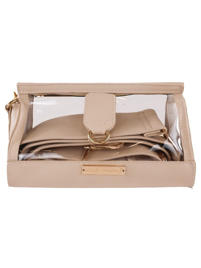 Clear Cream Simply Southern Clutch Stadium Bag