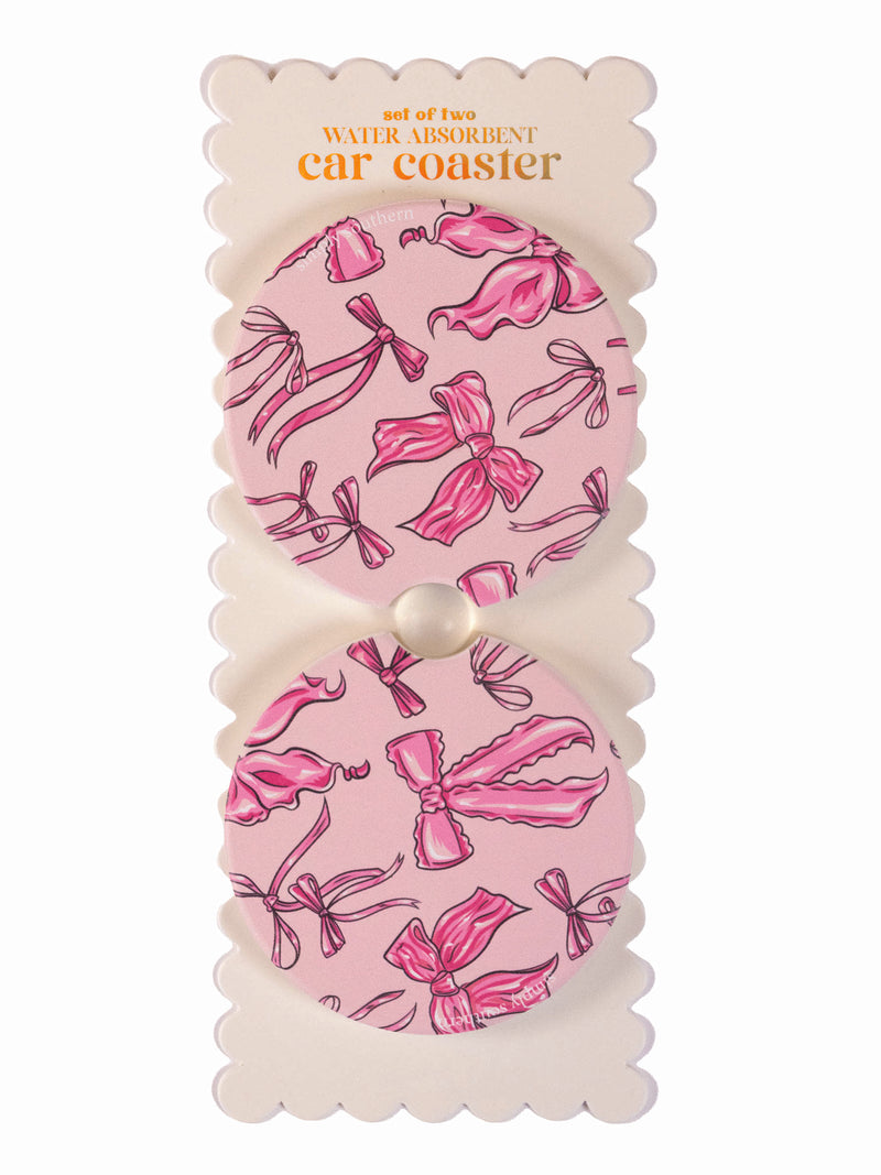 Bow Simply Southern Car Coaster Set