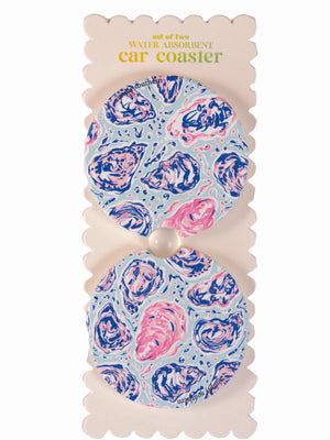 Oyster Simply Southern Car Coaster Set