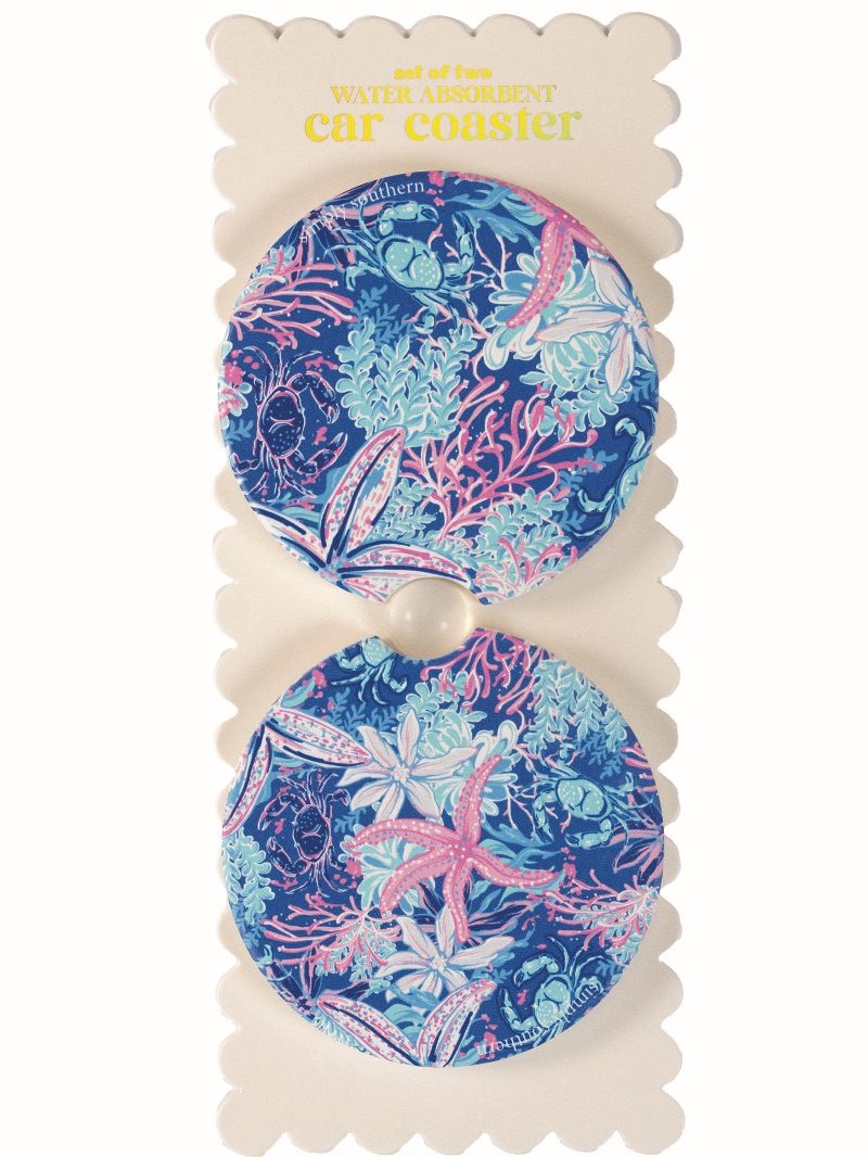 Reef Simply Southern Car Coaster Set