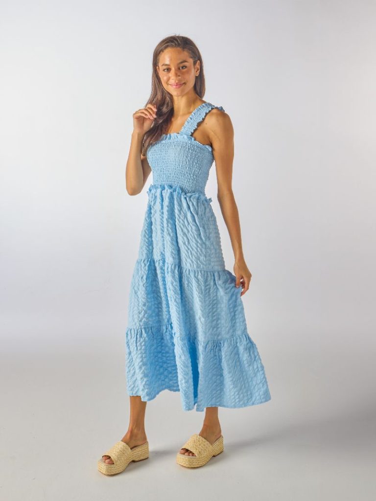 Light Blue Textured Simply Southern Maxi Dress Light Blue Textured Simply Southern Maxi Dress
