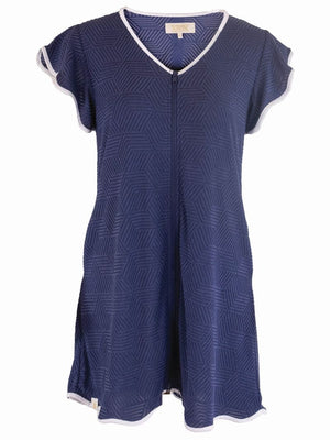 Simply Southern Navy Zip Terry Coverup Dress