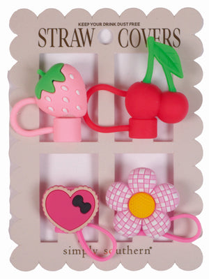 Cherry Simply Southern Straw Topper Set