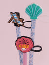 Flamingo Simply Southern Straw Topper Set