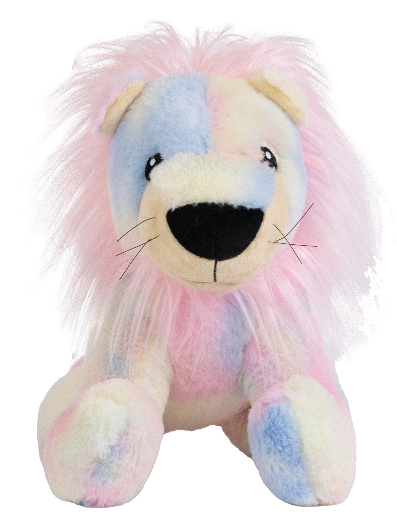 Tie Dye Lion Simply Southern Tracking Plushie