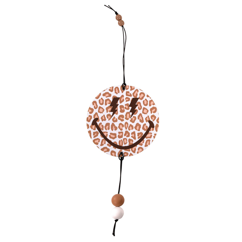 Brown Leopard Smiley Simply Southern Air Freshener