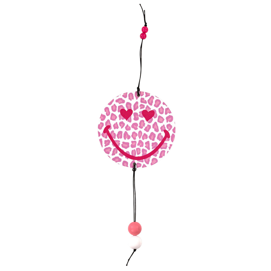 Pink Leopard Smiley Simply Southern Air Freshener