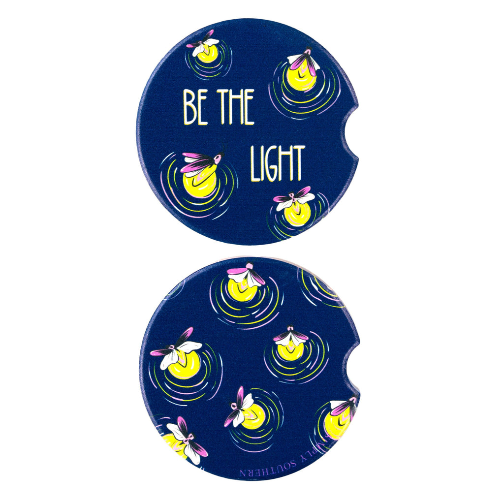 Be The Light Simply Southern Car Coaster Set