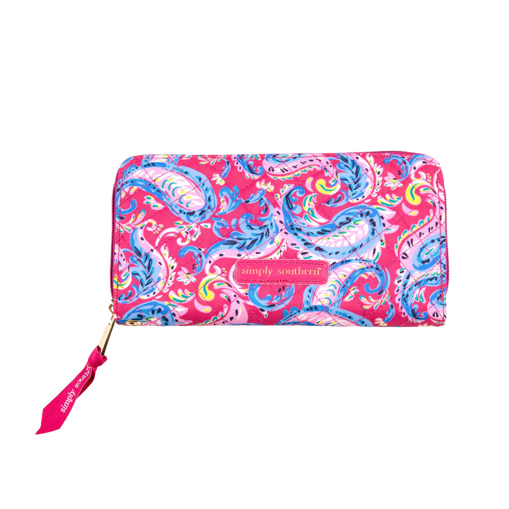 Paisley Simply Southern Quilted Phone Crossbody Wristlet Wallet