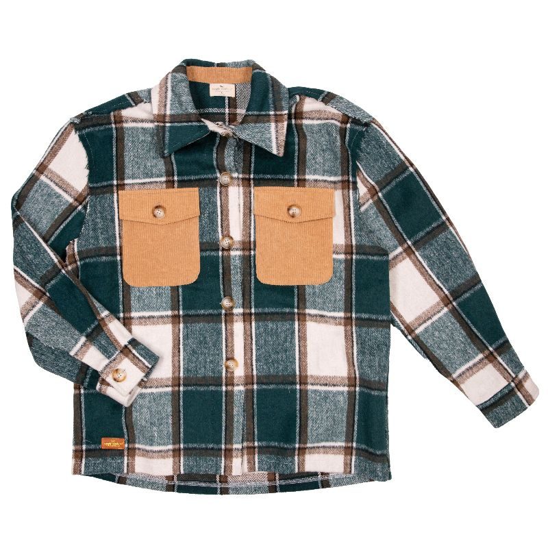 Green Plaid Simply Southern Yosemite Shacket