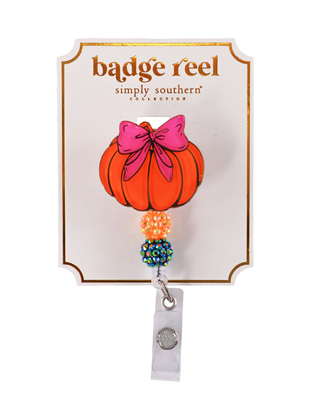 Simply Southern Pumpkin Badge Reel