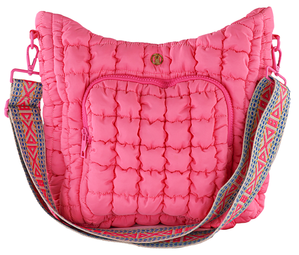 Pink Simply Southern Puff Crossbody Bag