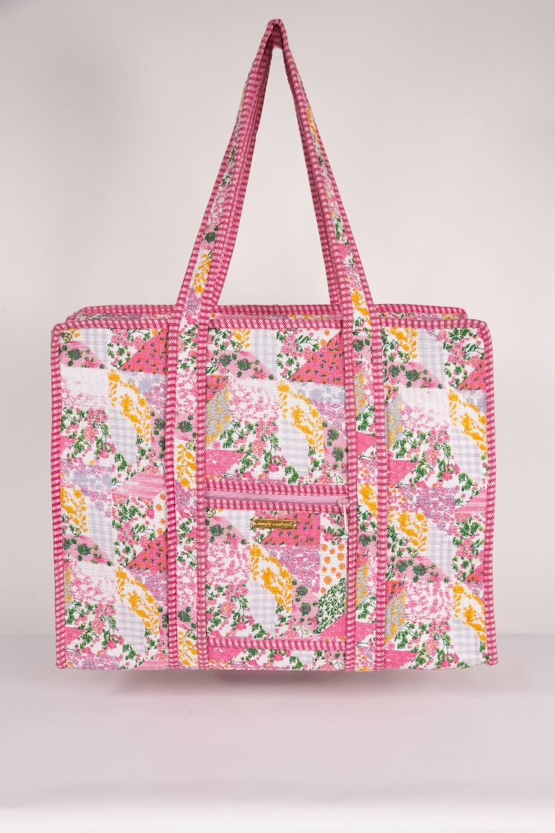 Multi Floral Quilted Simply Southern Tote Bag