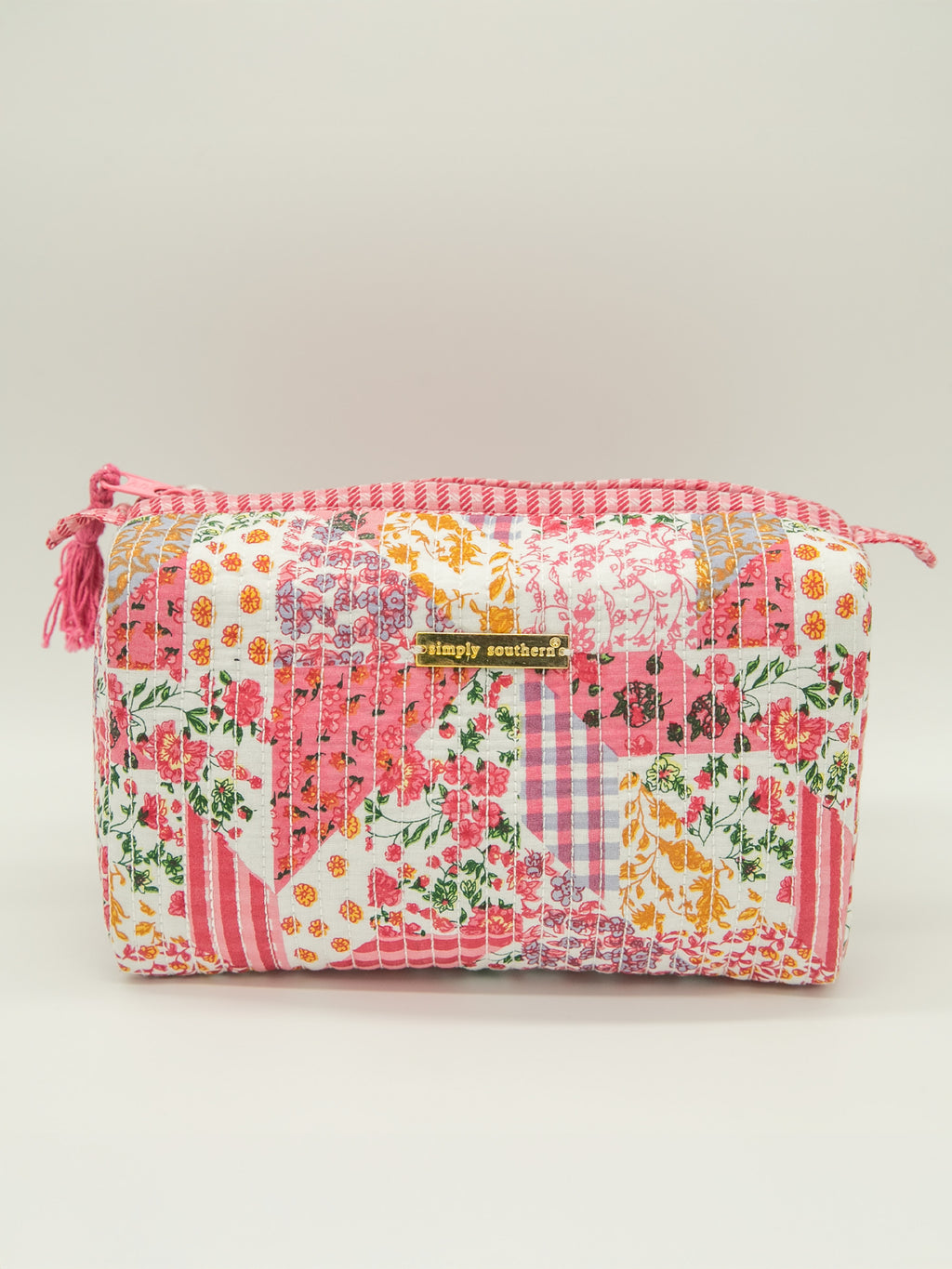 Multi Floral Quilted Simply Southern Cosmo Bag