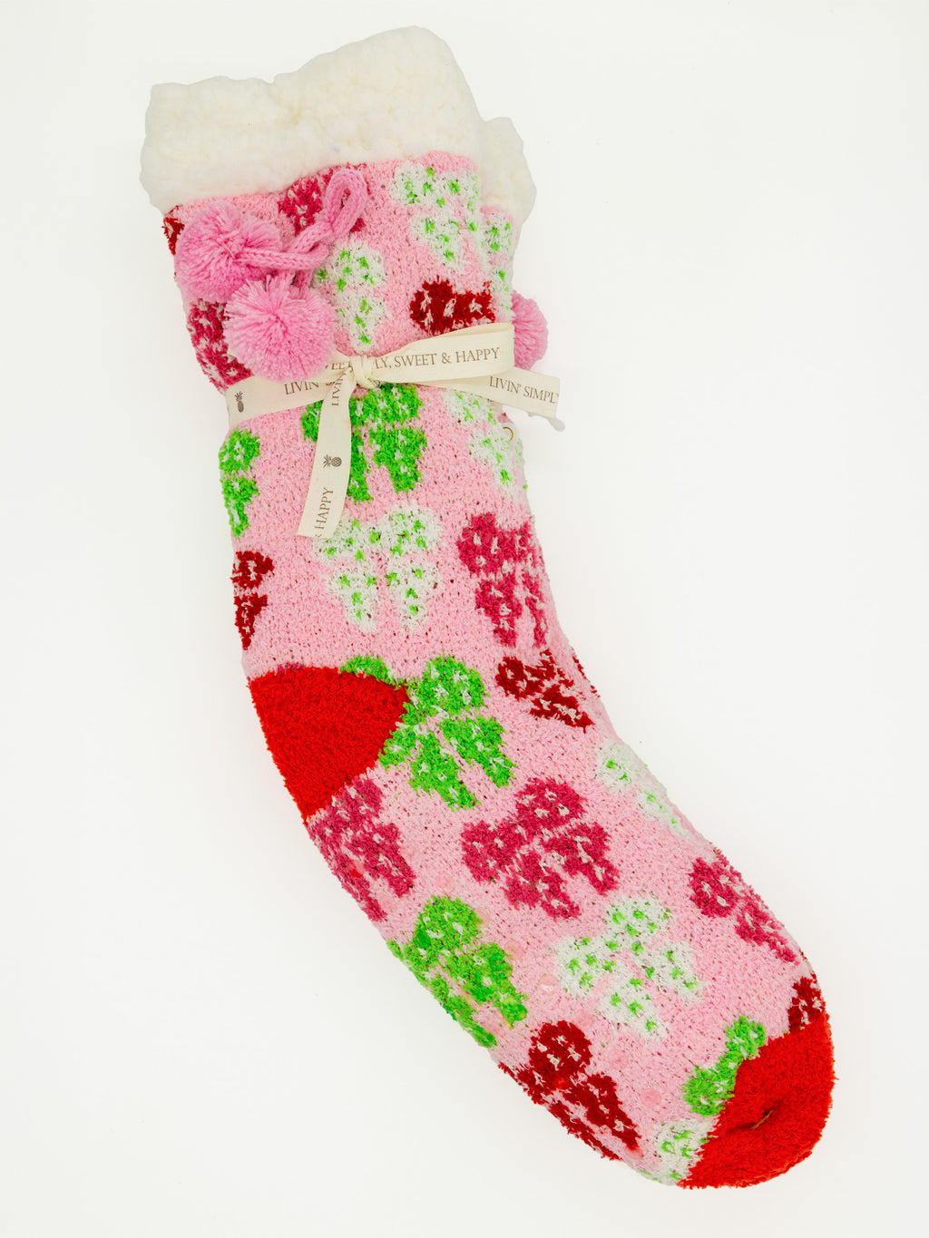 Dots Simply Southern Holiday Fuzzy Camper Socks