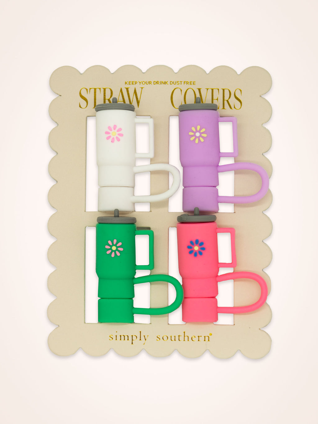 Cup Simply Southern Straw Topper Set