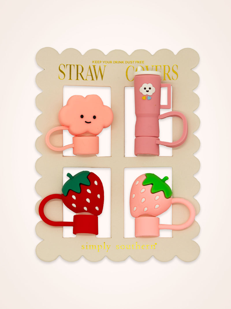 Strawberry Simply Southern Straw Topper Set
