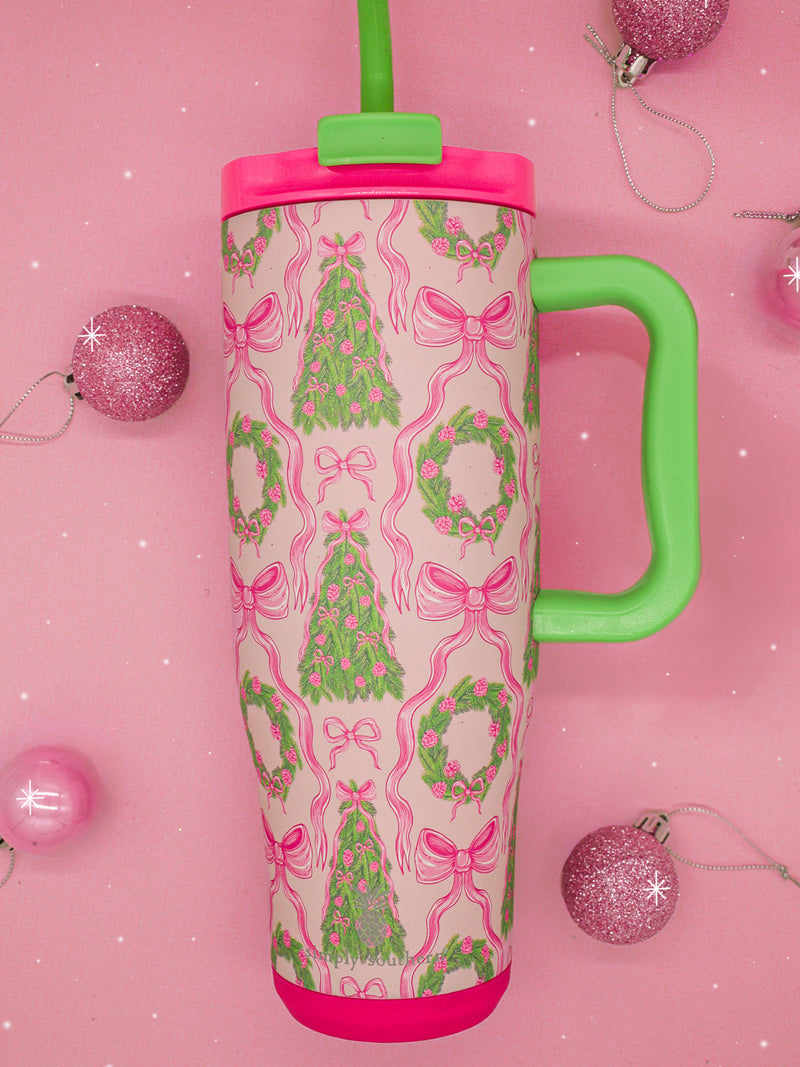 Christmas Trees Holiday Simply Southern 40 oz Tumbler