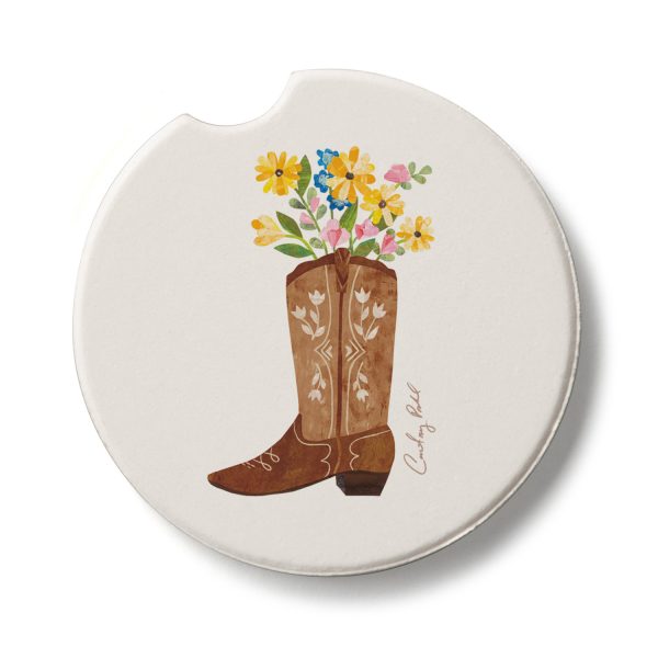 Western Cowgirl Car Coaster