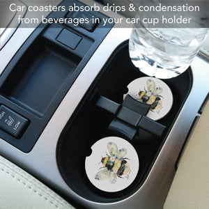 Beautiful Bee Car Coaster