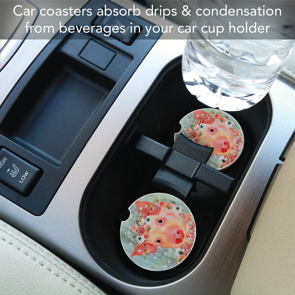 Crowned Piggy Car Coaster