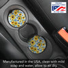 Sapphire Gold Sunflowers Car Coaster